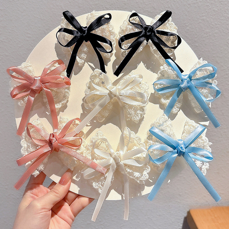 2Pcs Elegant Lace Bow Hairpins - Travel Accessories Designer review and price
