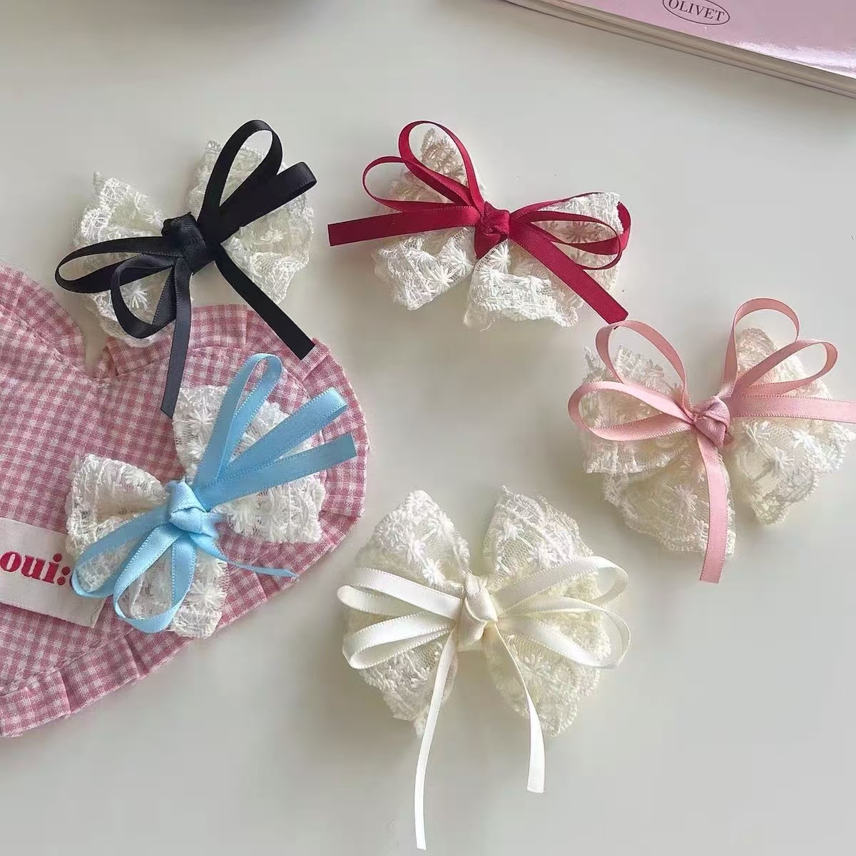 2Pcs Elegant Lace Bow Hairpins - Travel Accessories Designer review and price