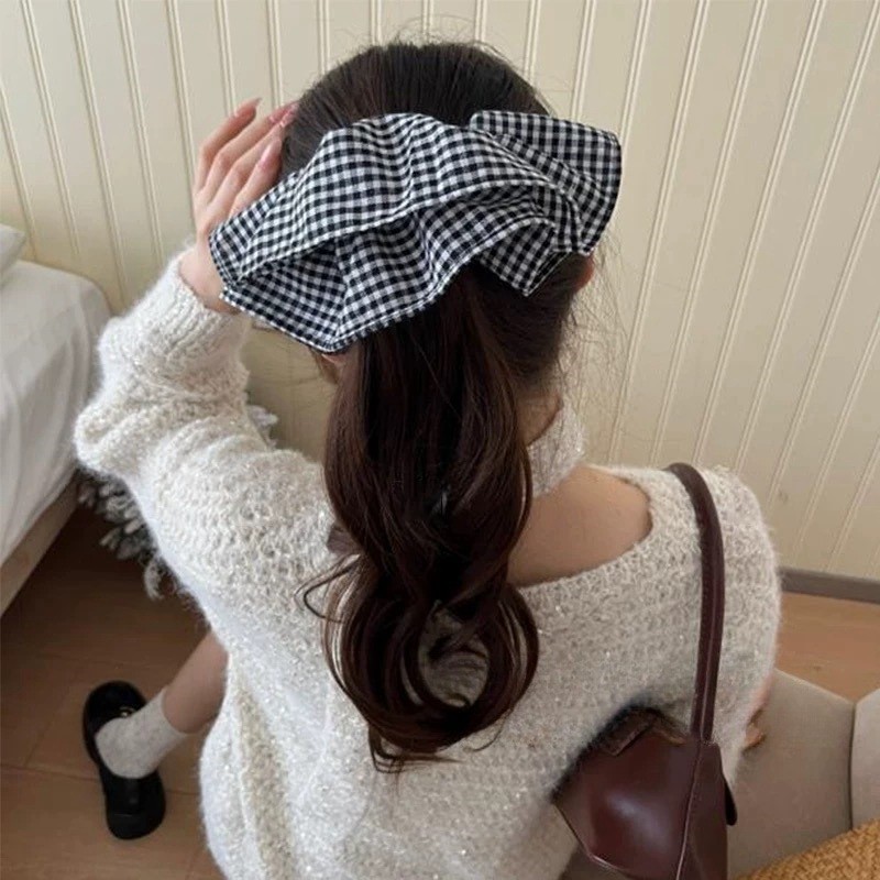 Extra Large Plaid Hair Ties El - Travel Accessories High End review and price