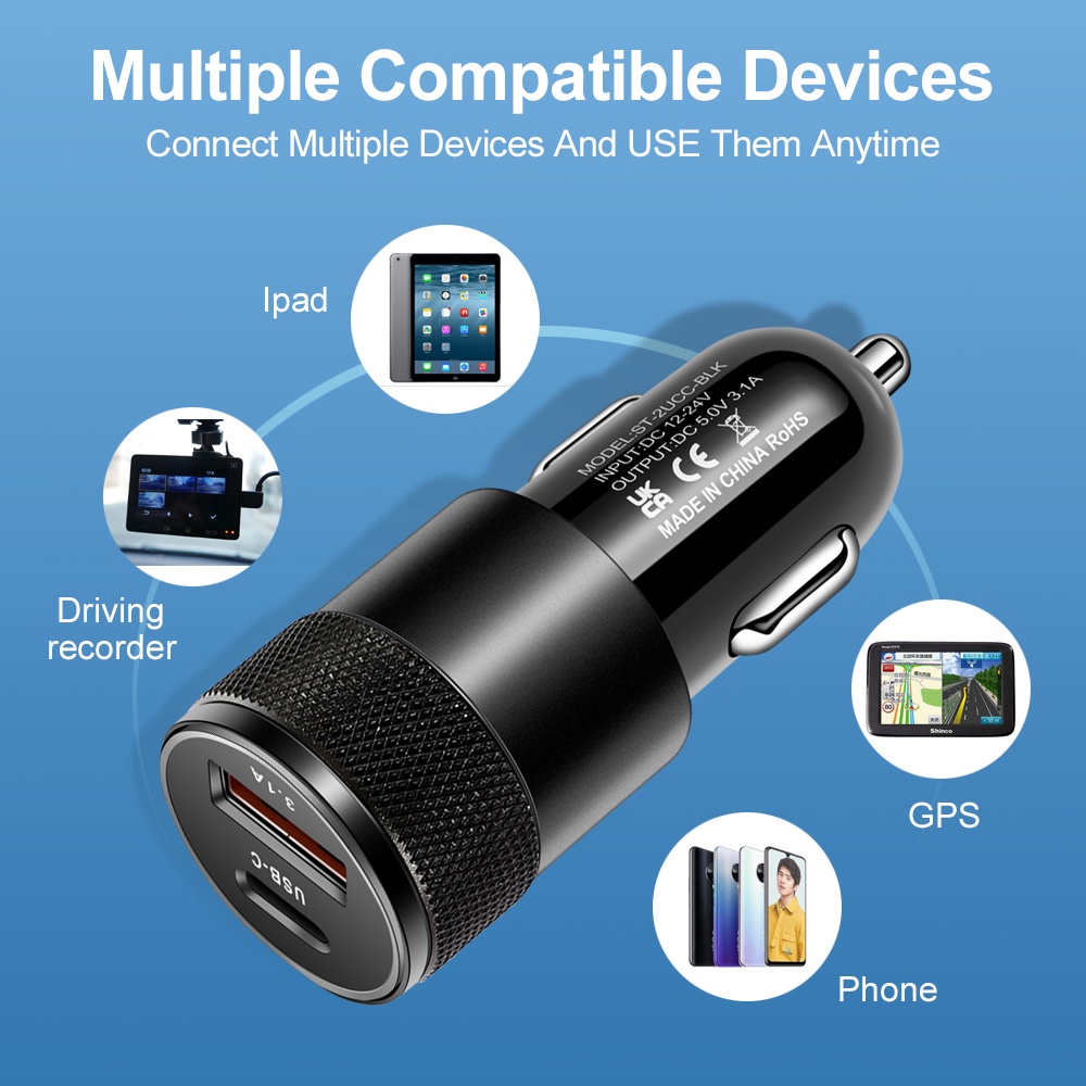 66W USB Car Charger Type C Fas - Travel Adapter Universal review and price