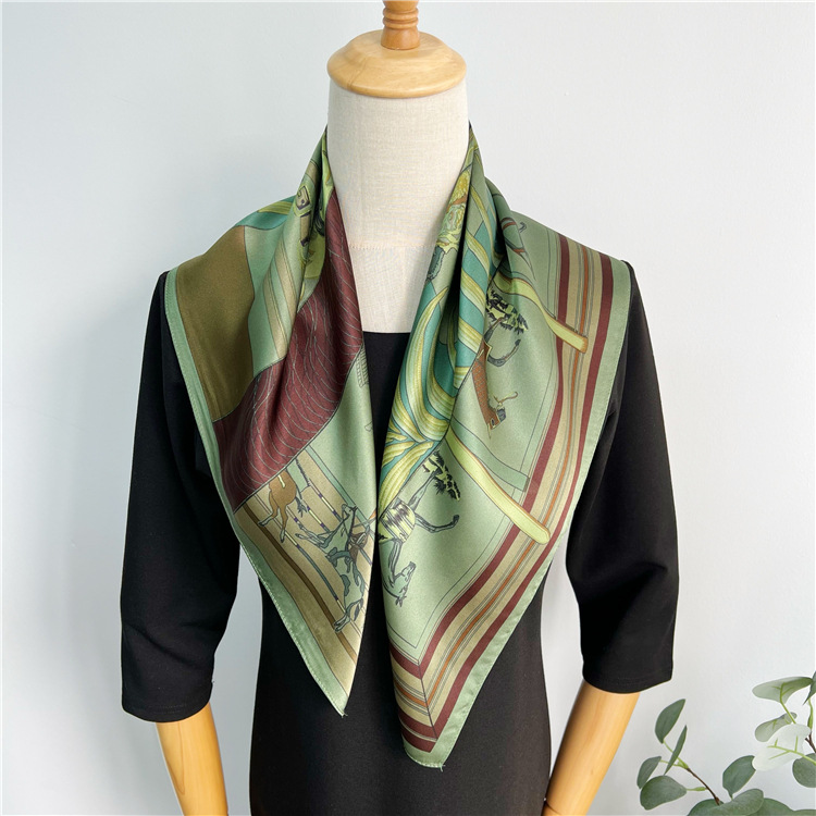 65CM Green Silk Scarf Luxury D - Travel Accessories Designer review and price