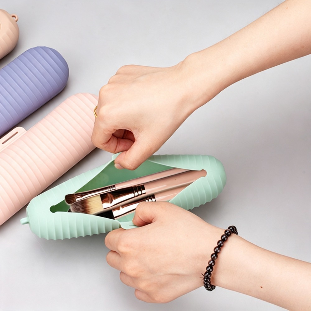 Portable Silicone Makeup Brush - Travel Accessories Holder review and price